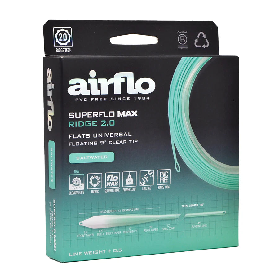 Airflo Superflo Max Ridge 2.0 Flats Universal Floating 9' Clear Tip