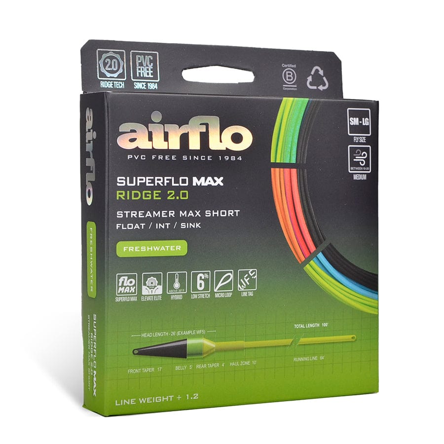 Airflo Superflo Max Ridge 2.0 Streamer Max Short Float /Int / Sink